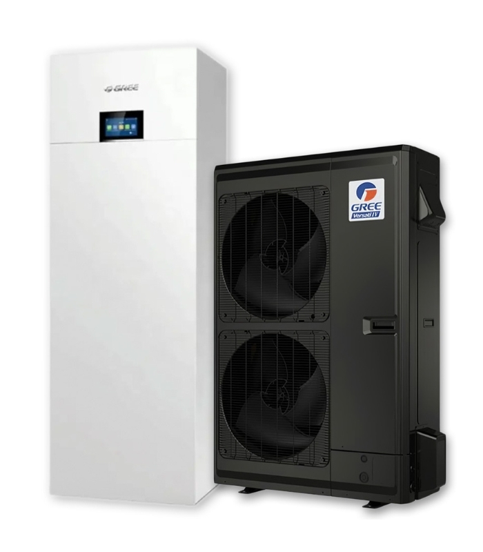 Šilumos siurblys oras-vanduo Gree Versati IV DUO 16.0/14.9kW su integruotu 185l boileriu - nuotrauka 1