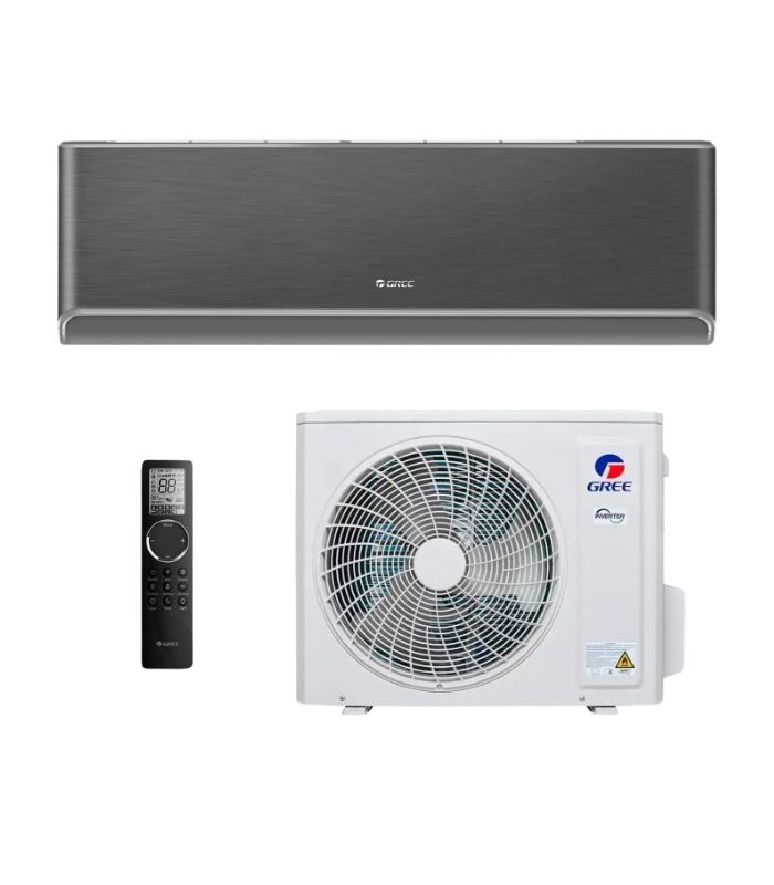 Šilumos siurblys Gree Airy Black 09 2.7/3.0kW GWH09AVCXB-K6DNA1B/I + GWH09AVCXB-K6DNA1B/O - nuotrauka 1