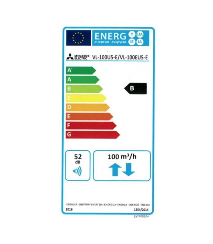 Mini rekuperatorius MITSUBISHI ELECTRIC VL-100EU5-E 6