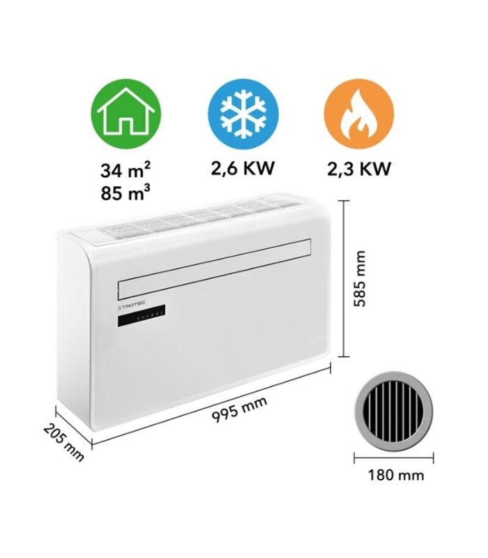 Oro kondicionierius monoblokas (be išorinio bloko) su Wi-Fi Trotec PAC-W 2650 SH 3