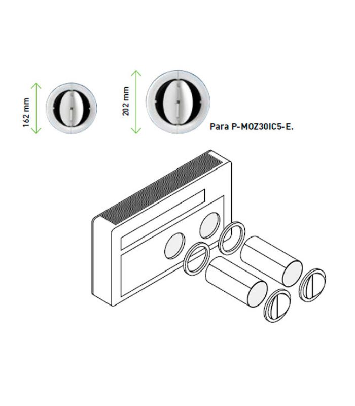 Oro kondicionierius monoblokas (be išorinio bloko) Panasonic RAC Solo 1.7kW P-MOG16IC5-E 4
