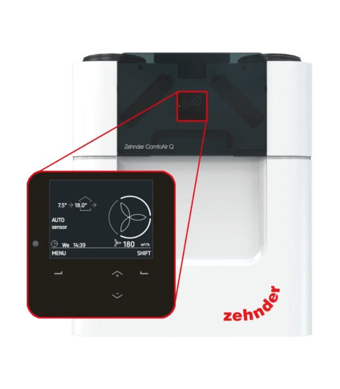 Rekuperatorius Zehnder ComfoAir Q 450 ERV TR plokštelinis entalpinis 4
