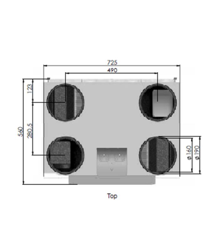 Rekuperatorius Zehnder ComfoAir E 350 plokštelinis entalpinis 5